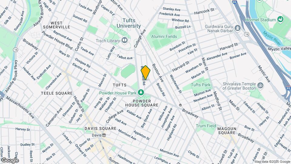 25 Bromfield Rd, Unit A Map and Location Details