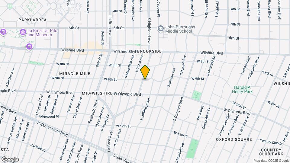902 S Highland Ave Map and Location Details