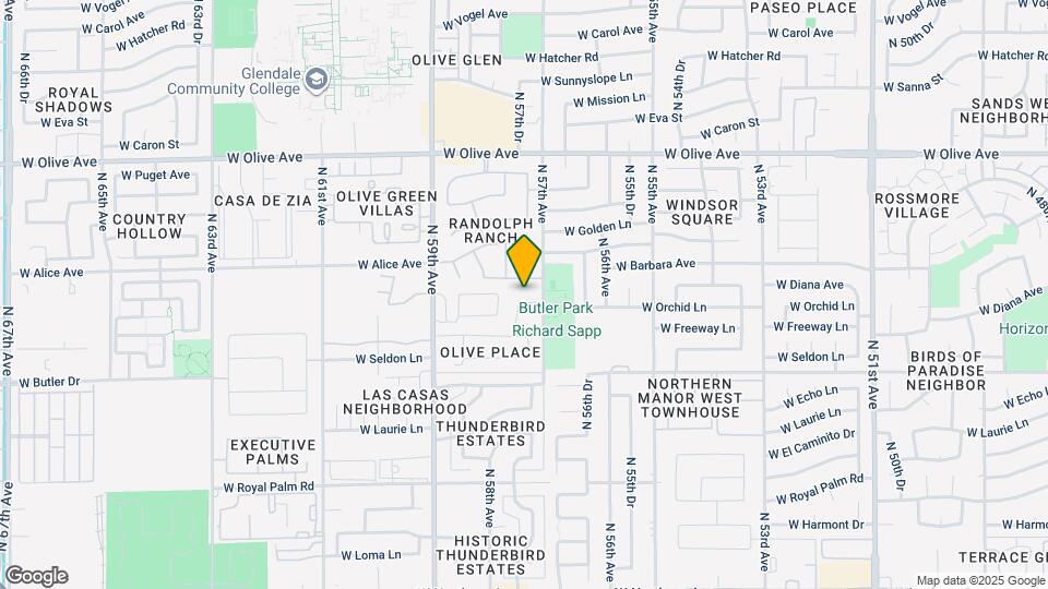 5718 W Orchid Ln Map and Location Details