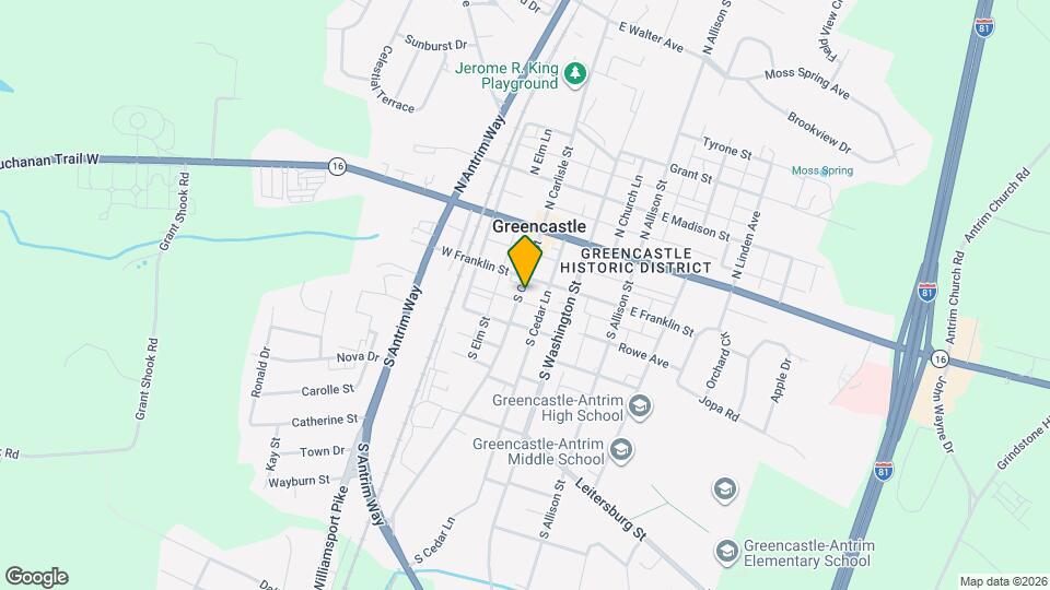 122 S Carlisle St Map and Location Details