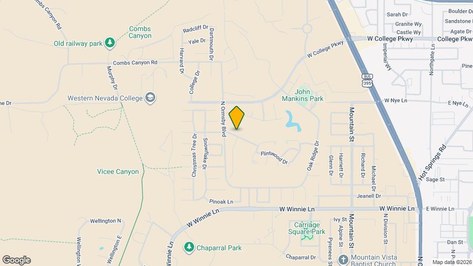 1626 Evergreen Dr Map and Location Details