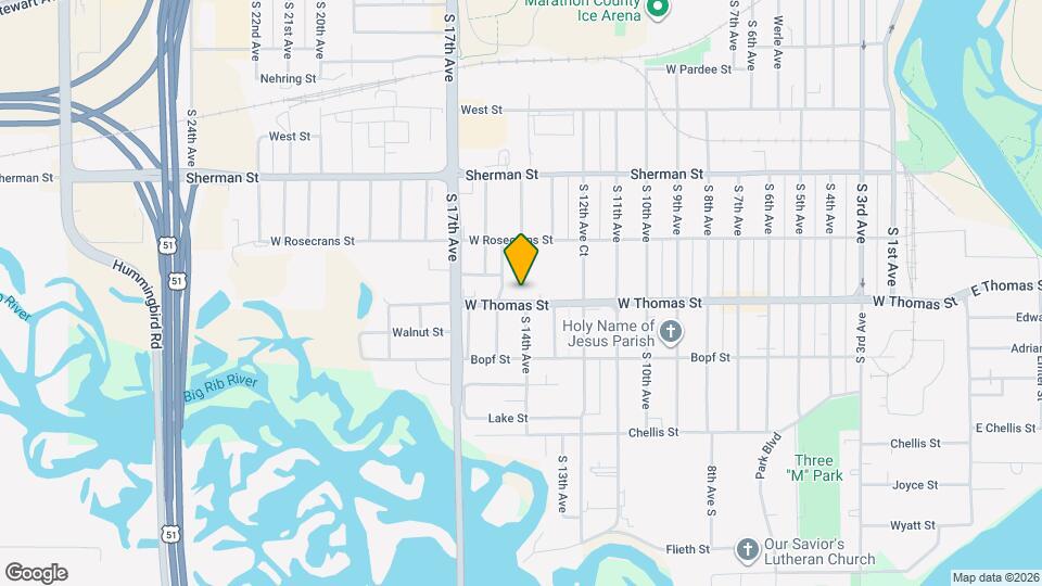 1314 W Thomas St Map and Location Details