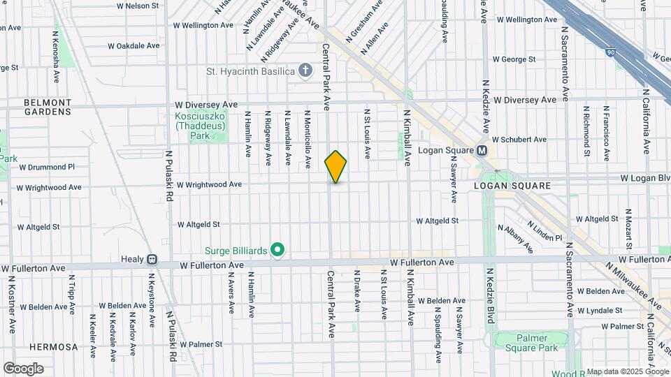 3553 W Wrightwood Ave Map and Location Details