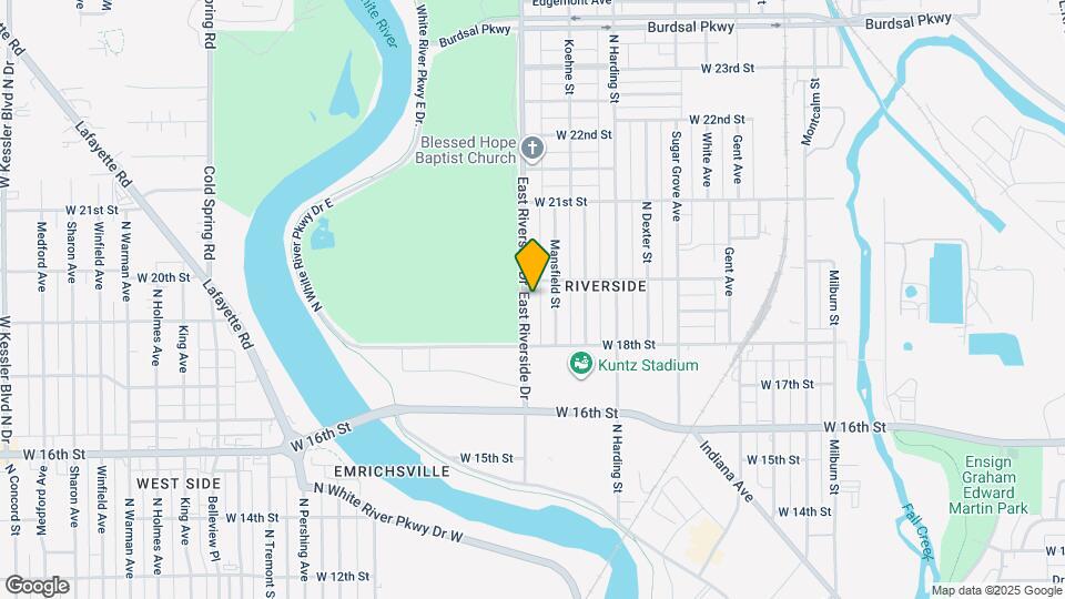 1847 E Riverside Dr Map and Location Details