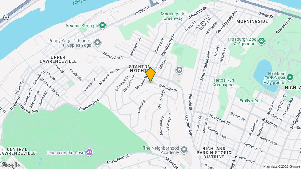 4626 Coleridge St Map and Location Details