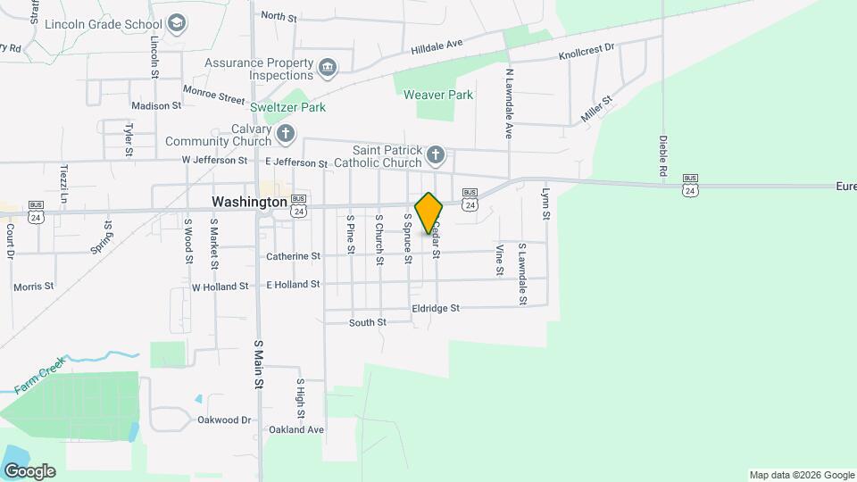 114 S Cedar St Map and Location Details