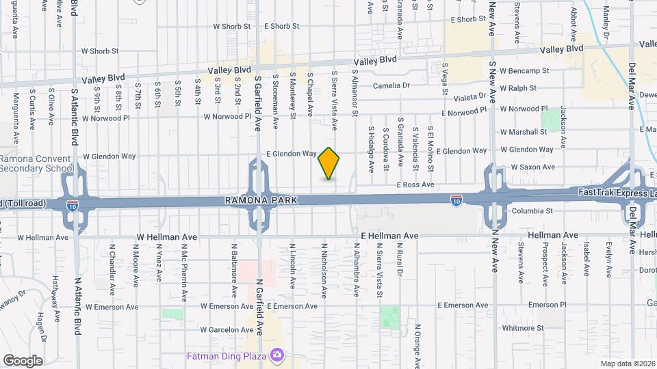1841 S Sierra Vista Ave Map and Location Details