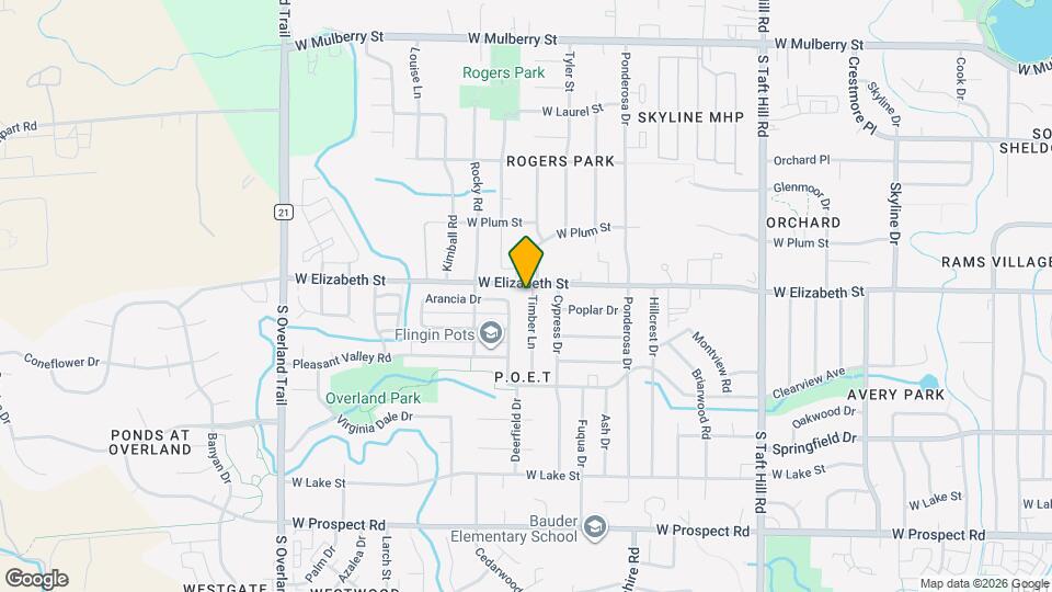 1007 Timber Ln Map and Location Details