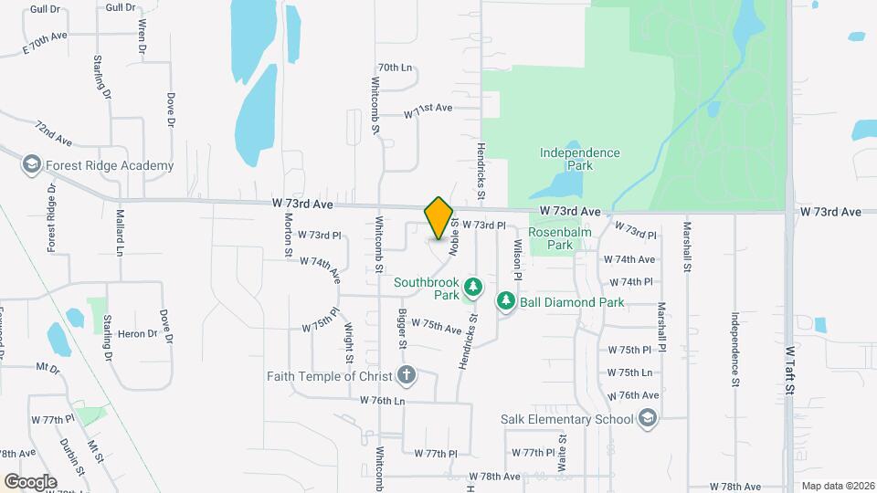 3608 W 73rd Ct Mapa y Detalles de la Ubicación