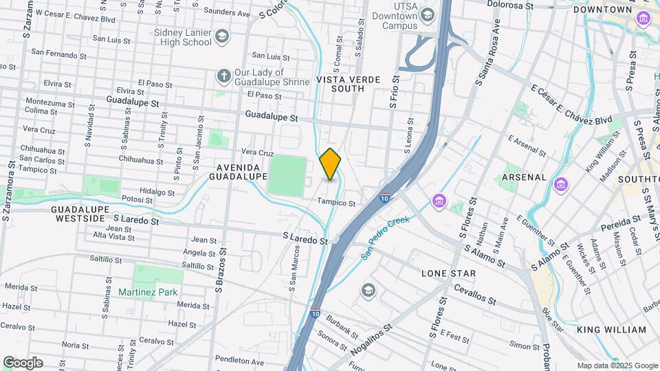 1206 S Comal Map and Location Details