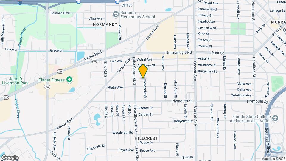 1130 Comanche St Map and Location Details