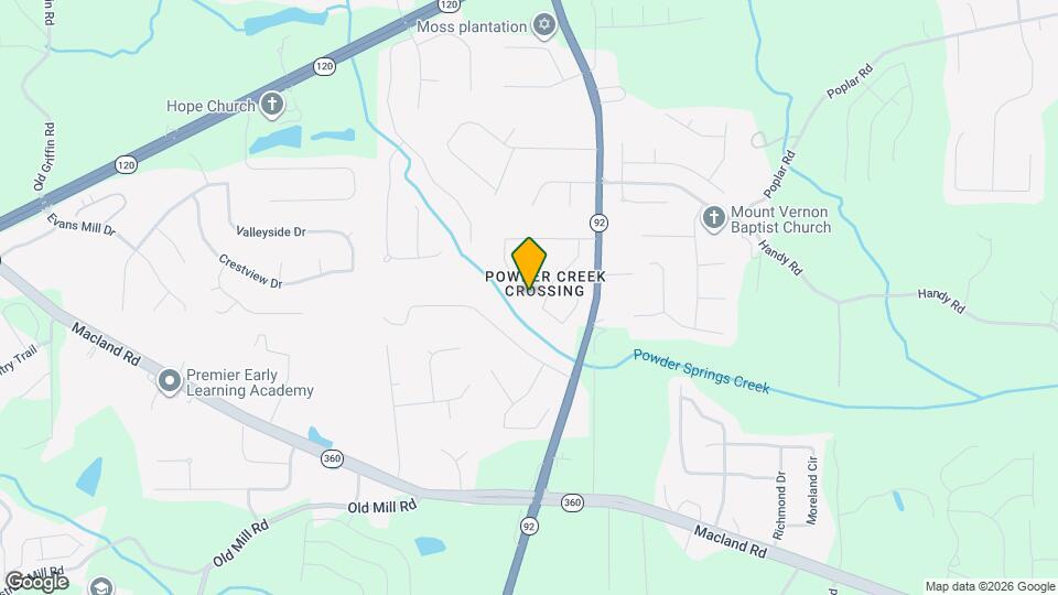 182 Powder Creek Ct Map and Location Details