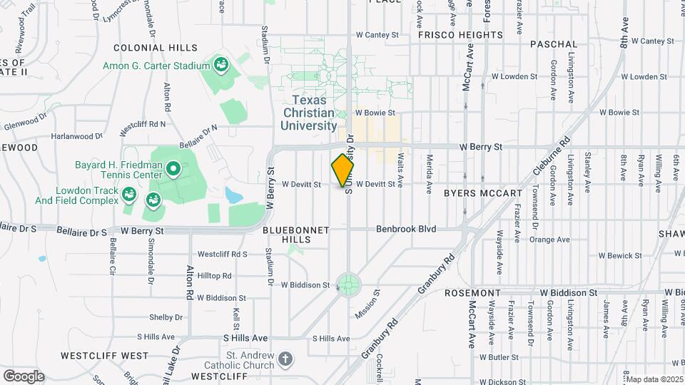 3208 S University Dr Map and Location Details