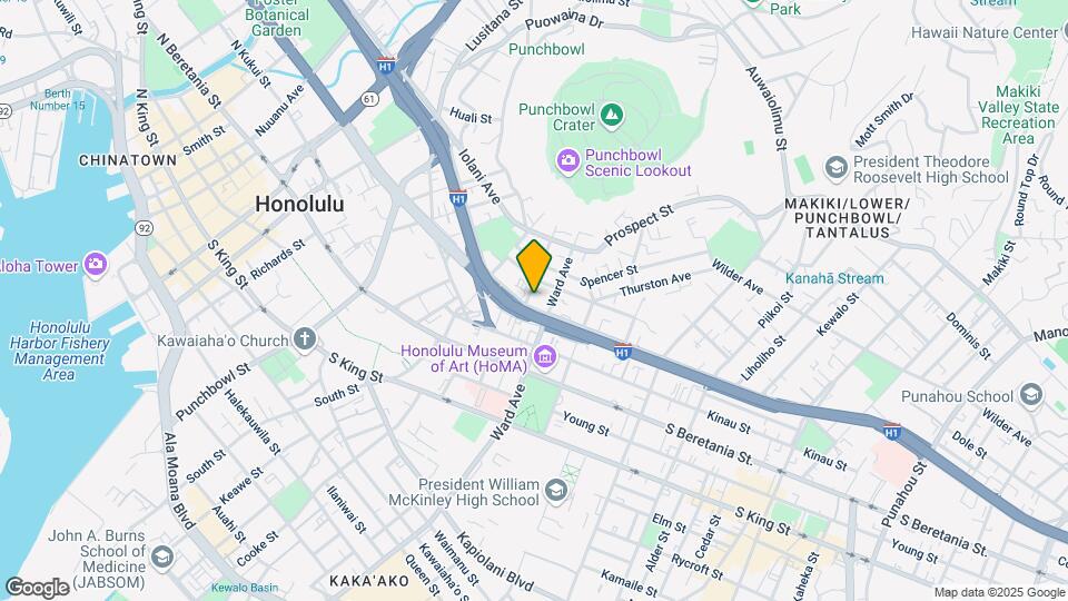 808 Lunalilo St Map and Location Details