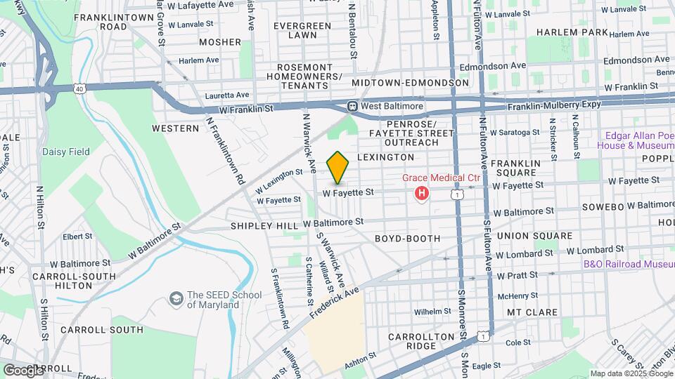 2340 W Fayette St Map and Location Details