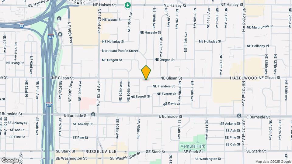 10834 NE Glisan St Map and Location Details