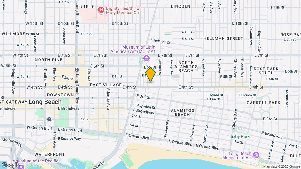 1015-1021 E 4TH St Mapa y Detalles de la Ubicación
