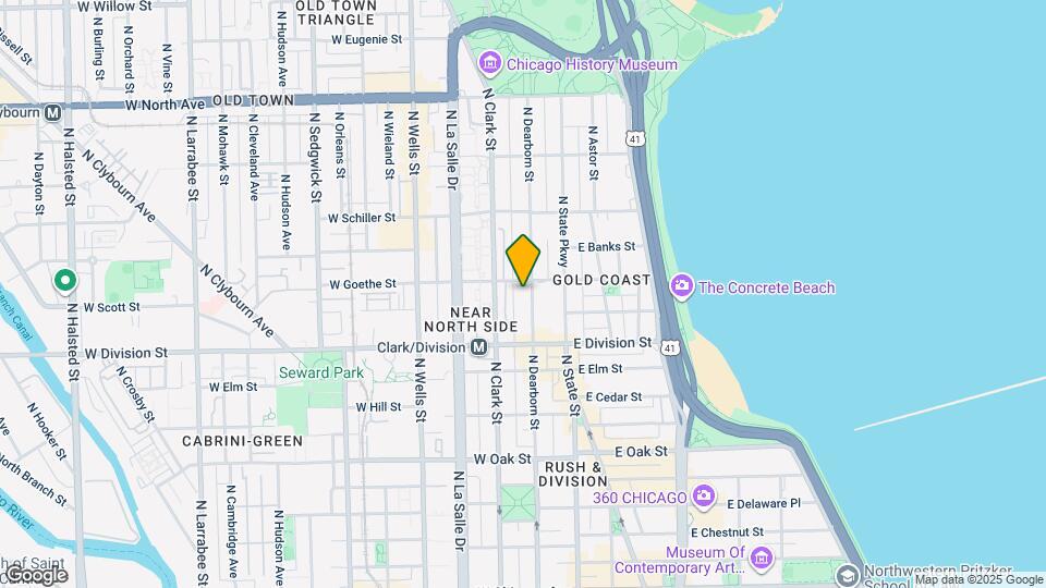 1250 N Dearborn St Map and Location Details