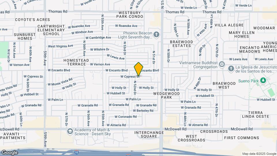5233 W Cypress St Map and Location Details