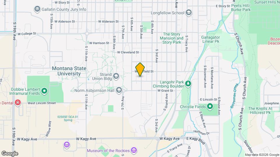 1215 S 5th Ave, Unit 1215 S. 5th Avenue Bozema Map and Location Details