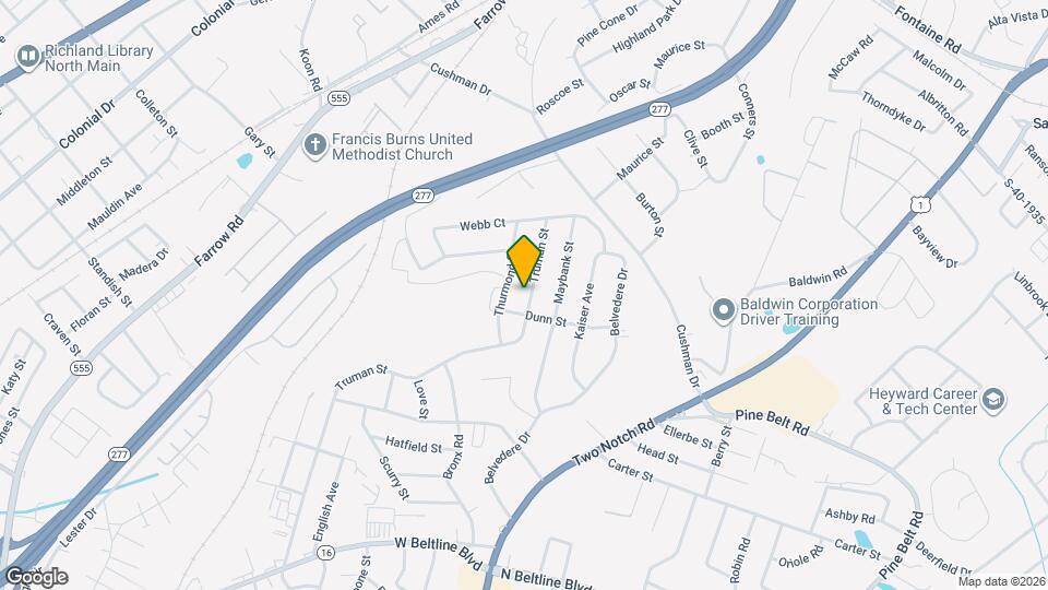 3615 Truman St Map and Location Details