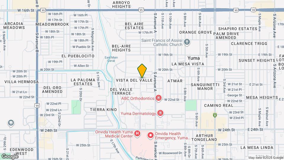 1286 W 20th Pl Map and Location Details