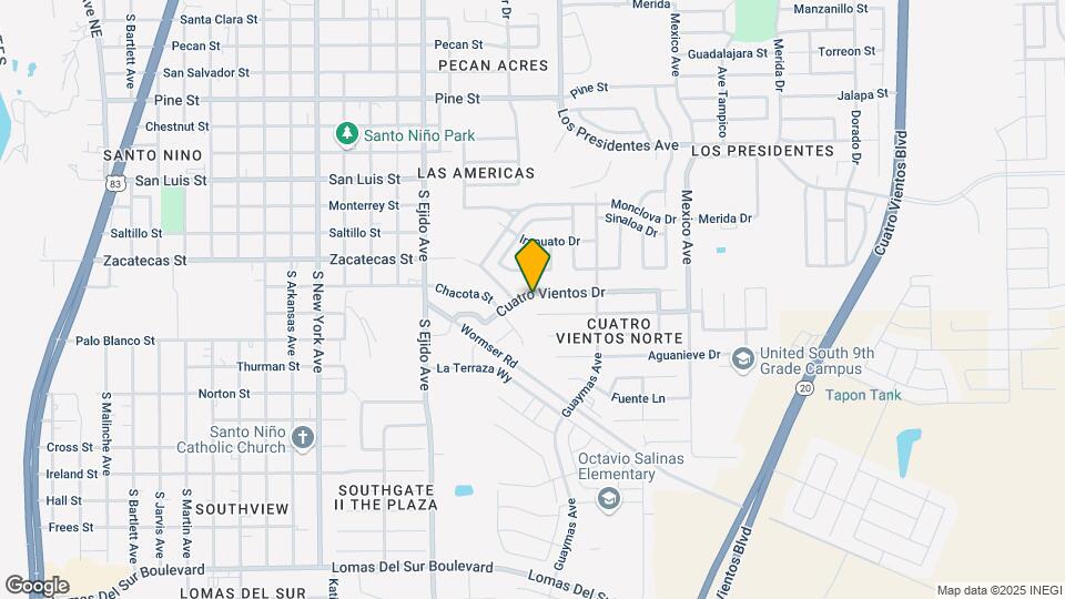 3405 Cuatro Vientos Dr Mapa y Detalles de la Ubicación