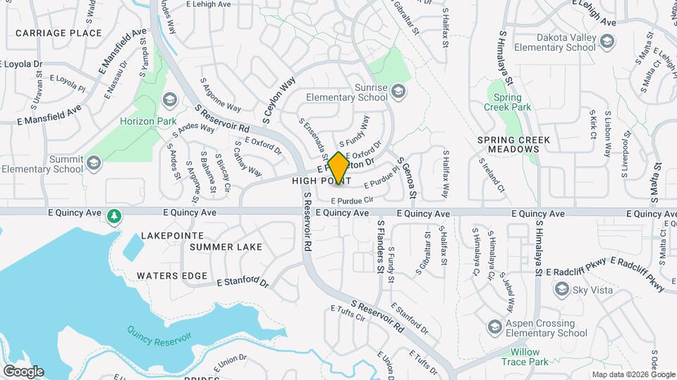 19466 E Purdue Pl Map and Location Details