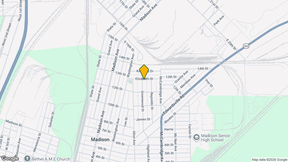 1136 Greenwood St Map and Location Details