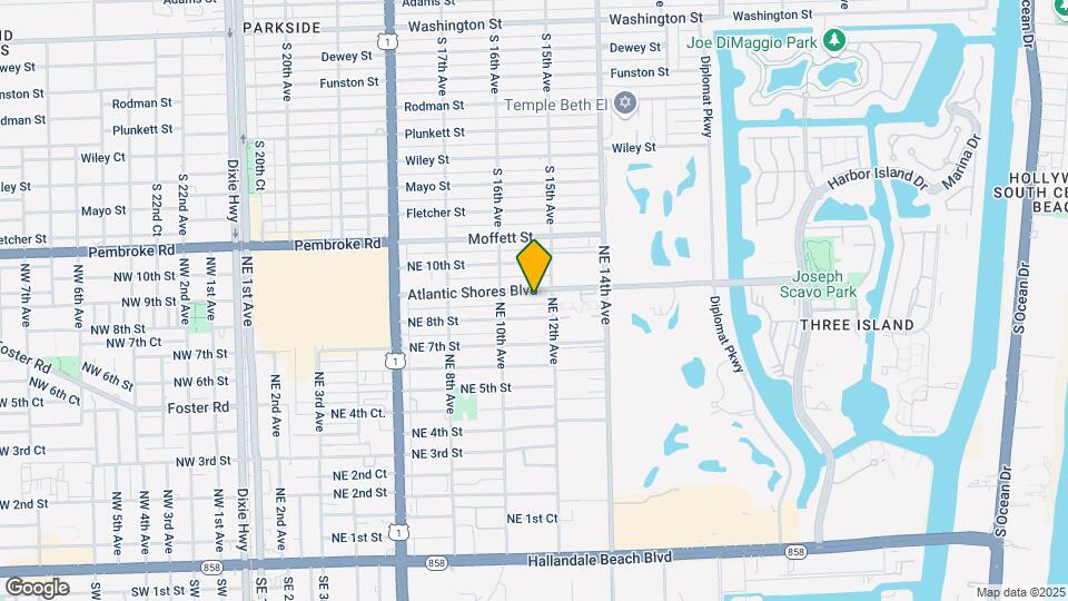 1100 Atlantic Shores Blvd Map and Location Details