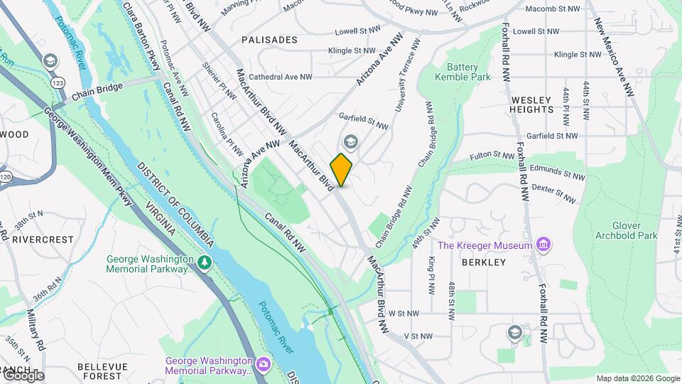 5067 MacArthur Blvd NW Map and Location Details