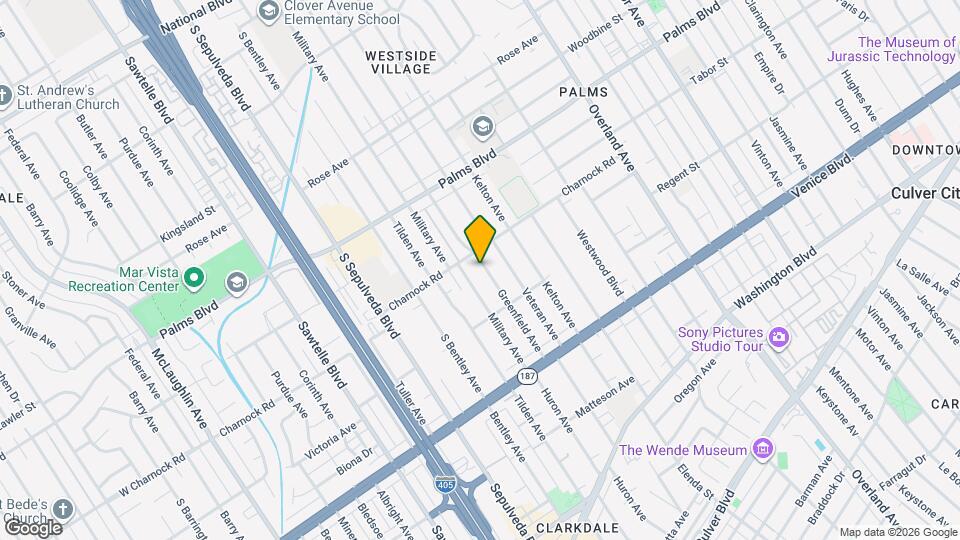 3621 Greenfield Ave Map and Location Details