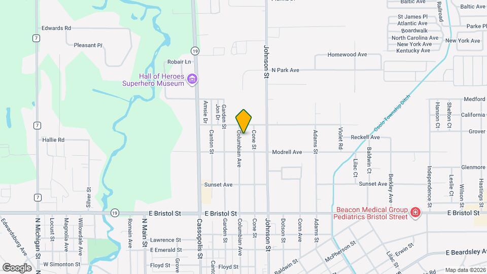 1726 Columbian Ave Map and Location Details