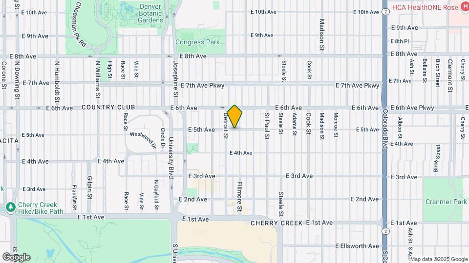 2826 E 5th Ave Map and Location Details