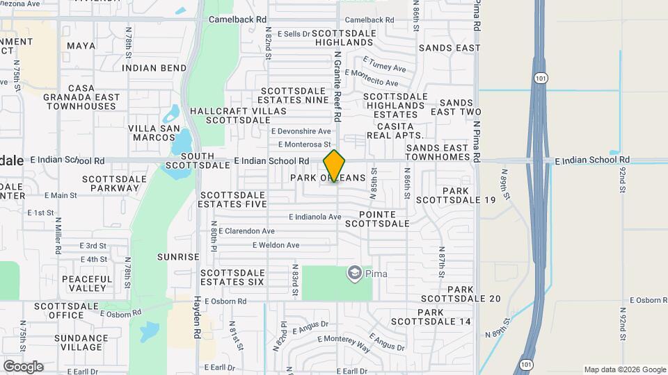3950 N Granite Reef Rd Map and Location Details