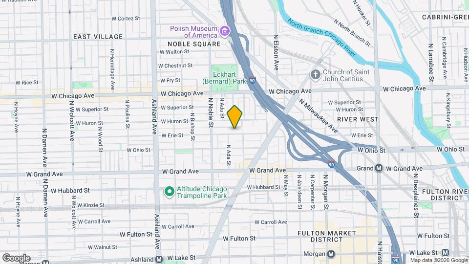 1316 W Erie St Map and Location Details