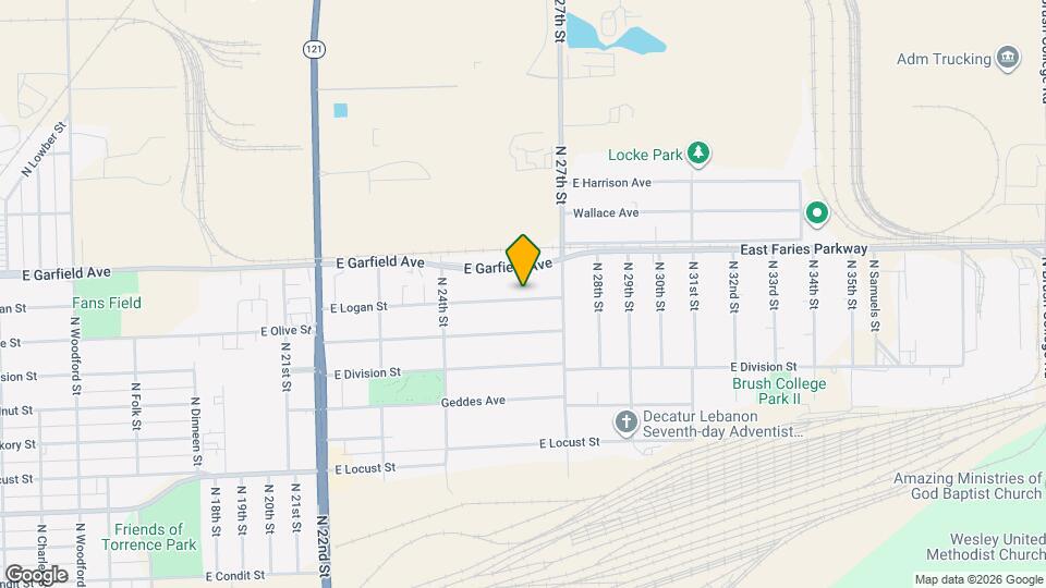 2616 E Logan St Map and Location Details