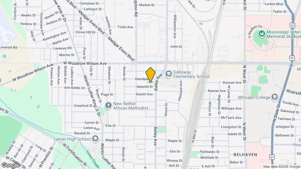 318 Idlewild St Map and Location Details