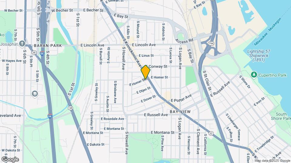 617 E Homer St Map and Location Details