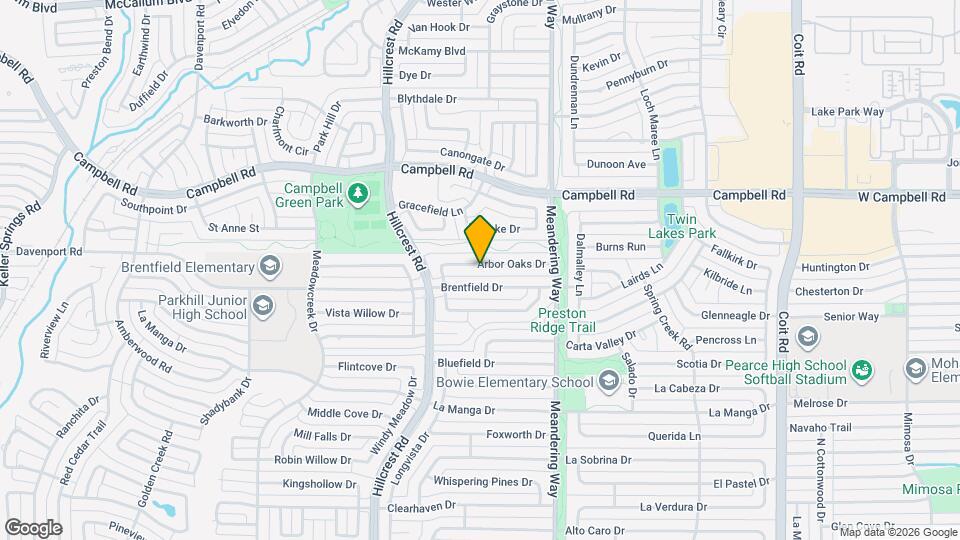7246 Arbor Oaks Dr Map and Location Details
