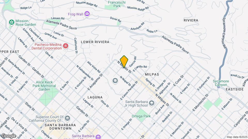 1025 N Milpas St Map and Location Details