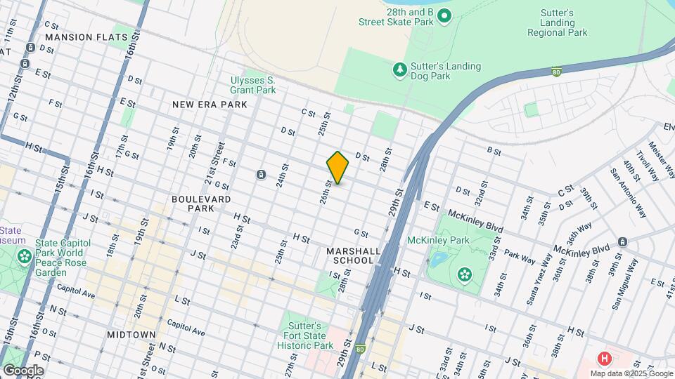 2615 F St Mapa y Detalles de la Ubicación