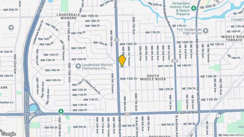 1345 NW 8th Ave Map and Location Details
