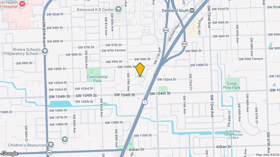 10196 SW 77th Ct Map and Location Details