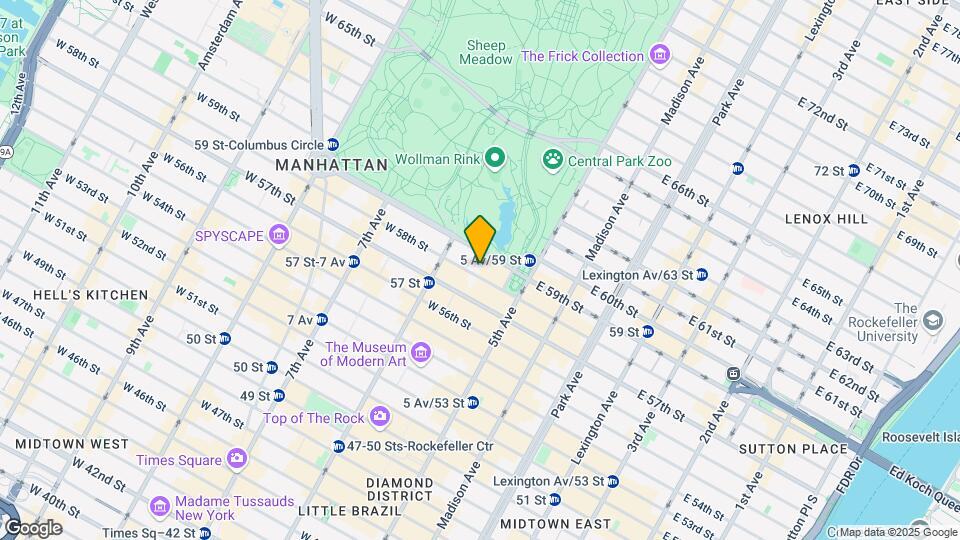 21 West 58th Street Apartments Map and Location Details