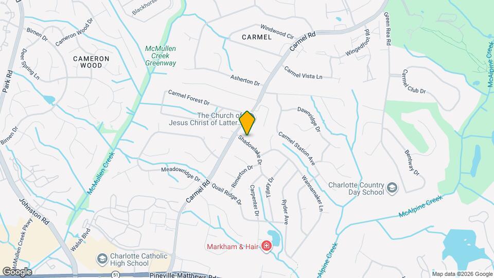 7404 Shadowlake Dr Map and Location Details