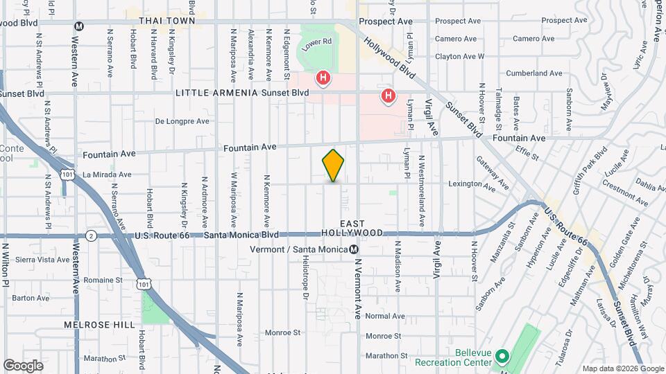4760 1/2 Lexington Ave, Unit 4760 Half Map and Location Details