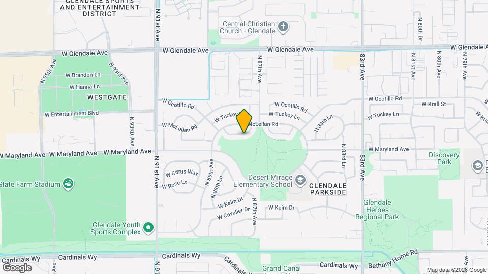 8727 W Sierra Vista Dr Map and Location Details