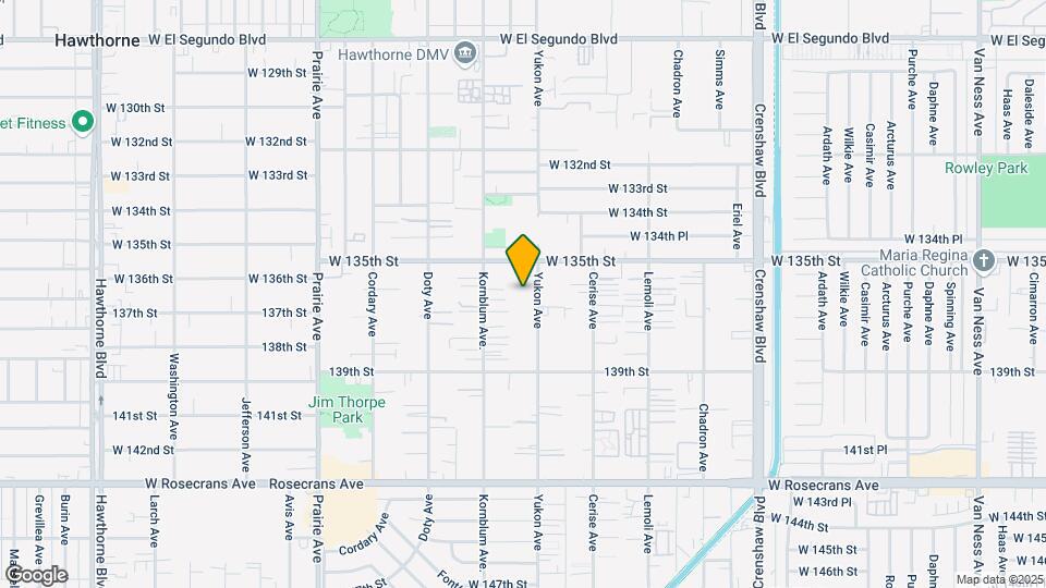 13535 Yukon Ave Map and Location Details