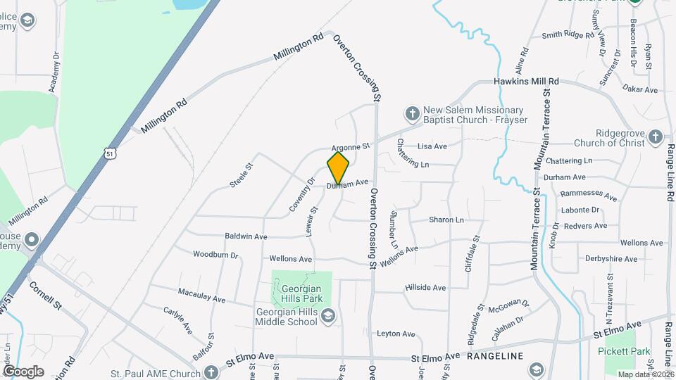 2037 Durham Ave Map and Location Details